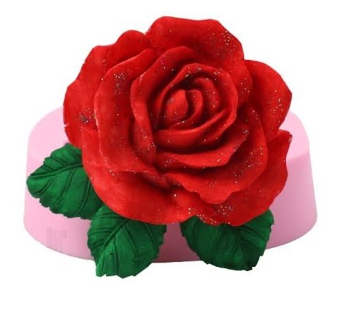 Moule silicone fleur rose 6cm - silicone,